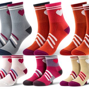 Girls Athletic Socks BrandName Cotton Striped-0