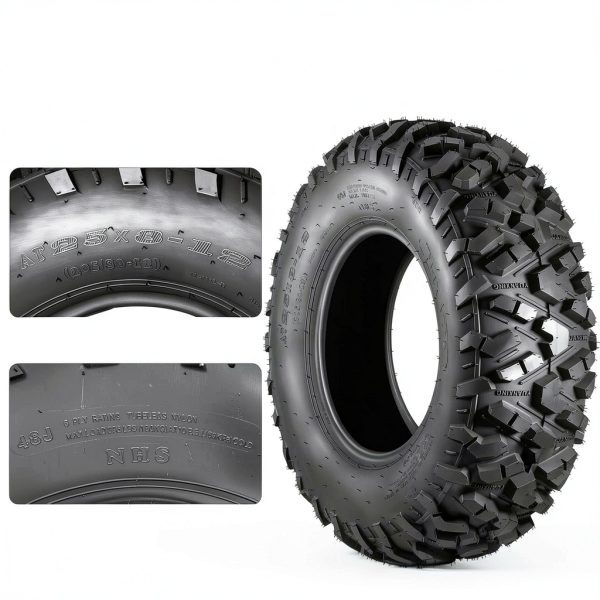 MaxAuto 25x8-12 Mud Tire UTV Front 6 Ply-2