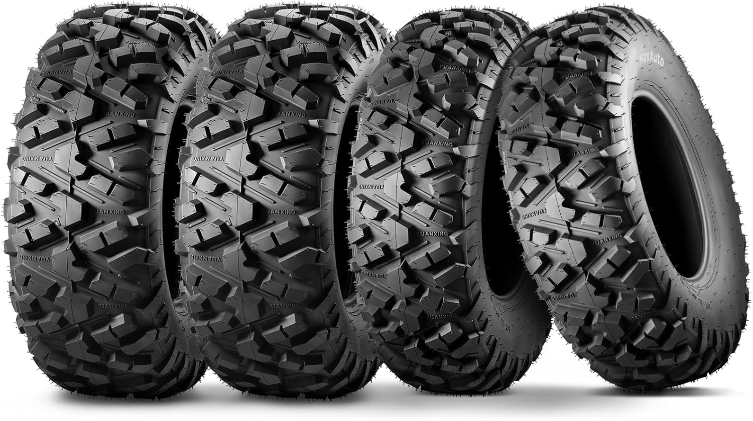 MaxAuto 25x8-12 Front ATV Mud Tires for UTV