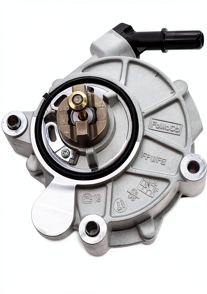 Motorcraft vacuum pump installed on a truck engine bay