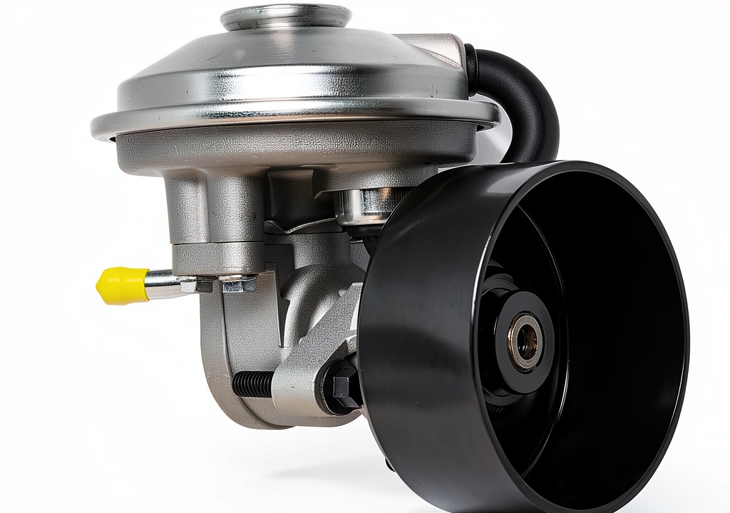 Quivimoro vacuum pump installed in a Ford E-350 engine bay