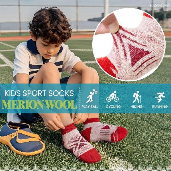 Merino Kids Ankle Socks BrandX Comfortable Thermal-4