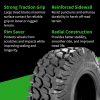 RUNIX TerraVance ATV Trail Tires 25X8R12 Radial Construction-4
