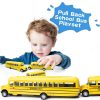 Restroma Mini School Bus Pull Back Toy Yellow 5.5 x 1.4 x 1.5 Inch-4