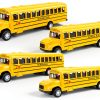 Restroma Mini School Bus Pull Back Toy Yellow 5.5 x 1.4 x 1.5 Inch-0