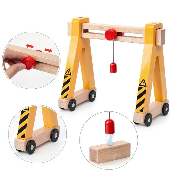 Construction Vehicle Set Atoylink Wooden Magnetic-6