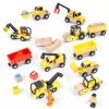 Construction Vehicle Set Atoylink Wooden Magnetic-1