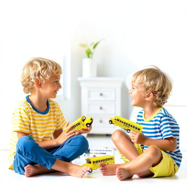 Restroma Mini School Bus Pull Back Toy Yellow 5.5 x 1.4 x 1.5 Inch-3