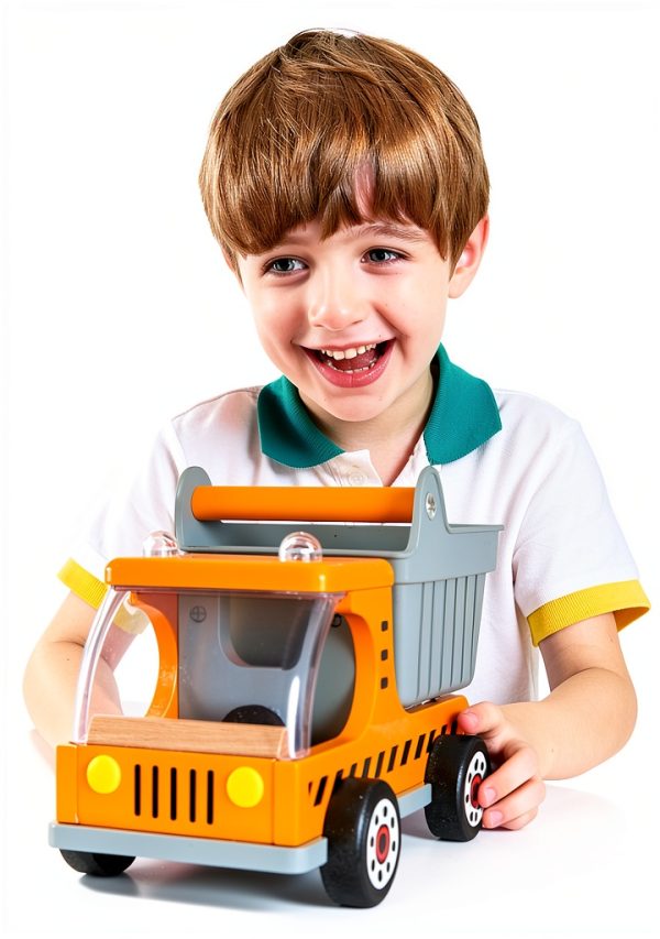 Hape Wooden Dump Truck Toy Construction Vehicle for Kids Age 3+-2