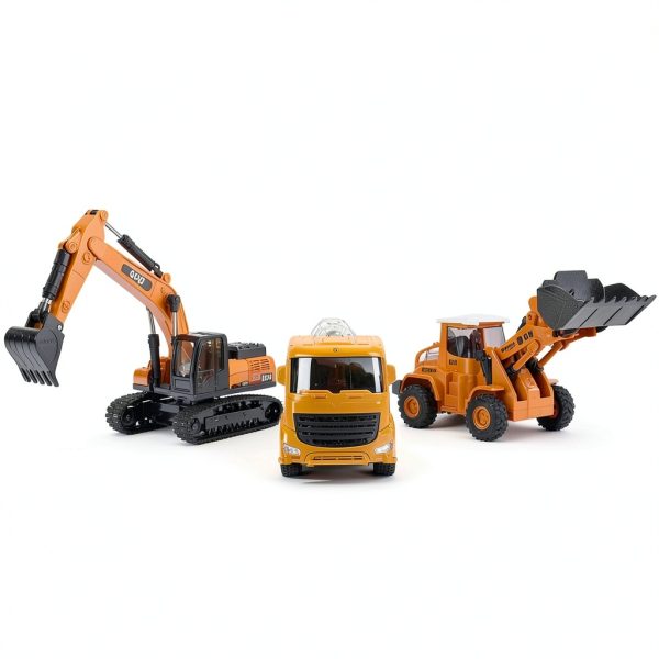 Construction Toy Set Bulldozer Excavator Dump Truck Unimoly 8833-1