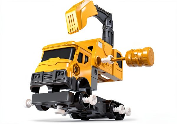TEMI 5-in-1 Transforming Robot Toy Construction Vehicle Set for Kids-4