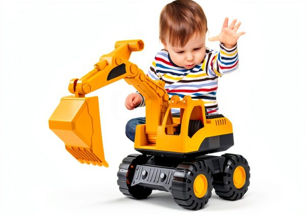 Nuytghr Inertia Driven Excavator Toy – Vehicle for Children-8