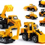 Mini Construction Toy Set LE BAN TOYS 12-Piece Durable Vehicles-0