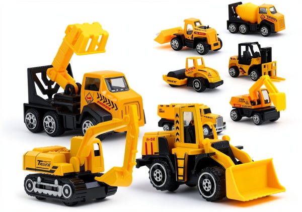 Mini Construction Toy Set LE BAN TOYS 12-Piece Durable Vehicles-0