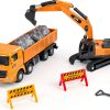 Construction Toy Set Bulldozer Excavator Dump Truck Unimoly 8833-3