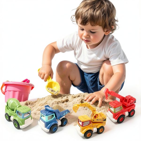 Bigefeixu 988W Construction Toy Set with Excavator, Dump Truck & Crane-4