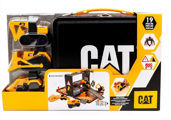 Construction Vehicle Playset by Funrise with Metal Case, 19 Piece-1