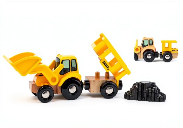Brio Construction Vehicles Set 63365800 Magnetic Wood Toy for Ages 3+-3