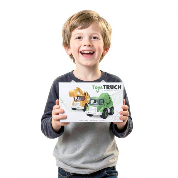 Bigefeixu 988W Construction Toy Set with Excavator, Dump Truck & Crane-6