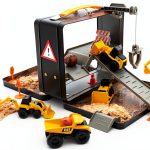 Construction Vehicle Playset by Funrise with Metal Case, 19 Piece-0