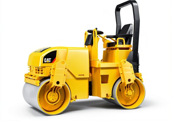 Cat Asphalt Drum Compactor Toy by Bruder with Sharp Bend Steering-1