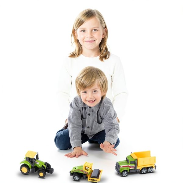 LLT Mini Construction Vehicle Set TRKS6 10.5 Inch Toy Trucks-2