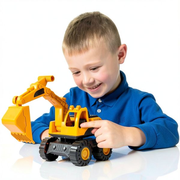 Nuytghr Inertia Driven Excavator Toy – Vehicle for Children-2