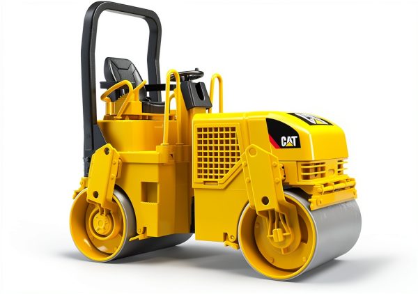 Cat Asphalt Drum Compactor Toy by Bruder with Sharp Bend Steering-0