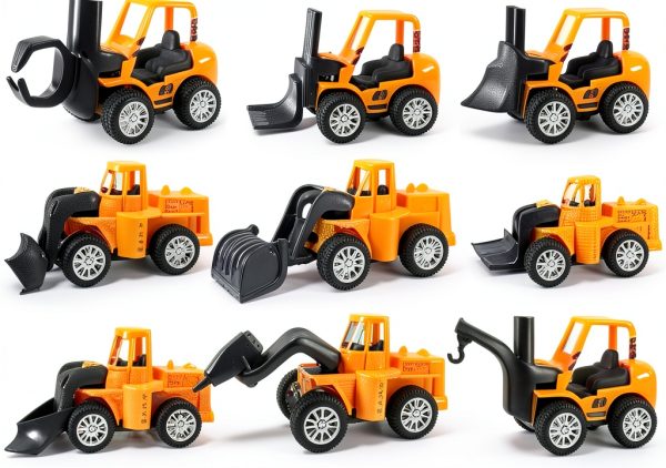 Pull Back Construction Vehicle Set 12-Pack Mini Cars by 3 OTTERS-0