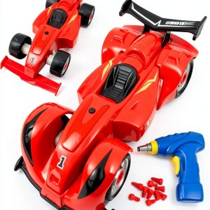 PowerTRC 24‑Piece Take‑Apart Racing Car Toy with Drill-0