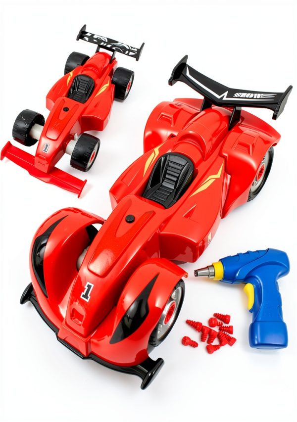 PowerTRC 24‑Piece Take‑Apart Racing Car Toy with Drill-0
