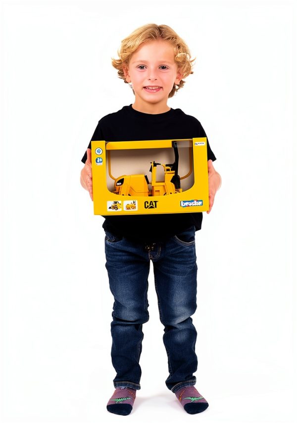 Cat Asphalt Drum Compactor Toy by Bruder with Sharp Bend Steering-3