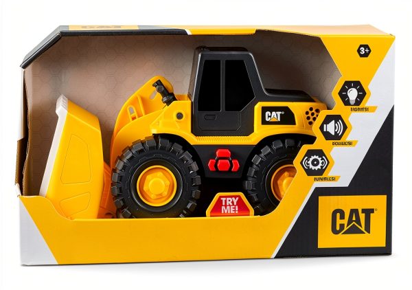 Funrise CAT Construction Front Loader Toy 10" Lights & Sounds-4