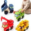 Bigefeixu 988W Construction Toy Set with Excavator, Dump Truck & Crane-7