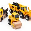 Brio Construction Vehicles Set 63365800 Magnetic Wood Toy for Ages 3+-0