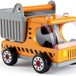 Hape Wooden Dump Truck Toy Construction Vehicle for Kids Age 3+-0