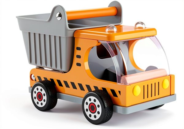 Hape Wooden Dump Truck Toy Construction Vehicle for Kids Age 3+-0