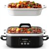 4 Quart Casserole Slow Cooker INDY VAC Ceramic Bakeware Black-0