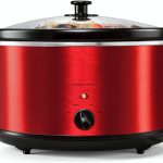 Elite Gourmet MST-900RXT Slow Cooker 8.5Qt Metallic Red XL Jumbo-0