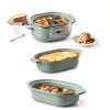 MAGNIFIQUE 4 Quart Slow Cooker Olive 8-in-1 Cooker with Stoneware-4