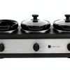 Triple Slow Cooker by CULINARY CHEF 2.5 Qt Stainless Buffet Server-2
