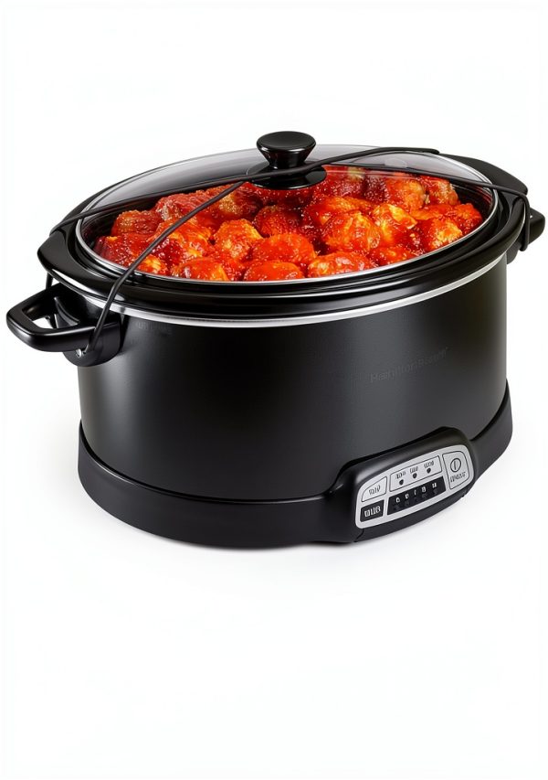 Hamilton Beach 7 Quart Programmable Slow Cooker Lid Latch Black 33474G-1