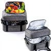 BAGSPRITE Slow Cooker Carrying Bag Double Layer 6-8 Qt Crock Pot Grey-3