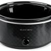 West Bend 6 Quart Slow Cooker Black Ceramic Crockpot with Keep Warm-6