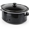 West Bend 6 Quart Slow Cooker Black Ceramic Crockpot with Keep Warm-5