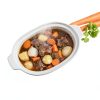 MAGNIFIQUE 4 Quart Slow Cooker Olive 8-in-1 Cooker with Stoneware-2