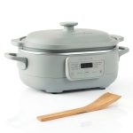 MAGNIFIQUE 4 Quart Slow Cooker Olive 8-in-1 Cooker with Stoneware-0