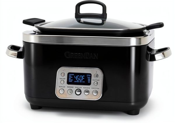 GreenPan Elite 14-in-1 6QT Slow Cooker PFAS-Free Ceramic Black-0
