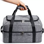BAGSPRITE Slow Cooker Carrying Bag Double Layer 6-8 Qt Crock Pot Grey-0