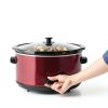 Elite Gourmet MST-900RXT Slow Cooker 8.5Qt Metallic Red XL Jumbo-1